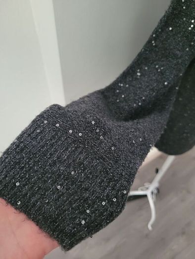 off shoulder sequin jumper