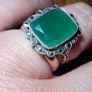 9ct Gold Silver Agate Ring Image 5