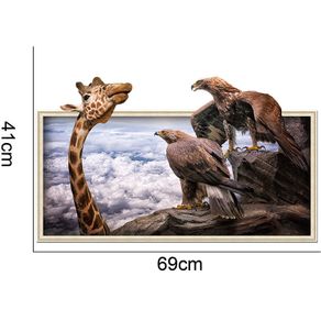 3D Removable Giraffe Owl Coast Wall Sticker Art Vinyl Decal Home Room Decor
