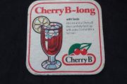 Cherry B - Long With Soda - Vintage 1980s Beer Mat/Coaster