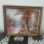 Vintage 1960's landscape oil painting Image 2