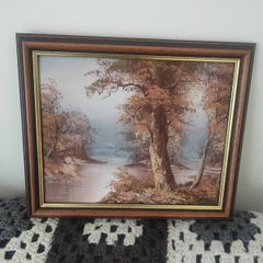 Vintage 1960's landscape oil painting
