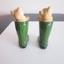Pair of Leonardo Cats in Green Wellington Boots Image 4
