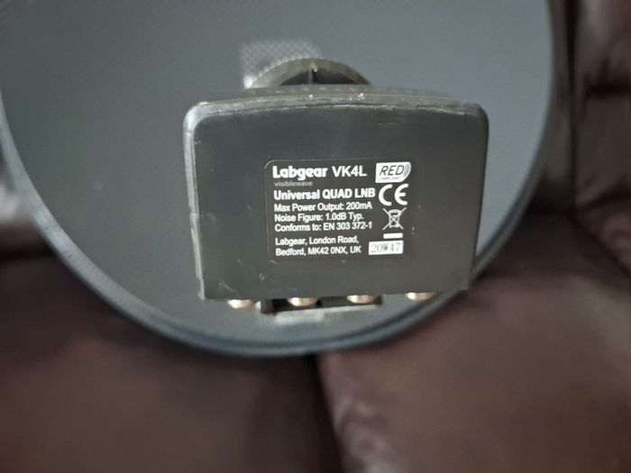 80cm Satellite Dish with Labgear Quad LNB Never Used