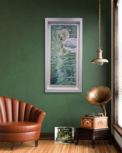 Echos of the Swan | oil painting | Framed