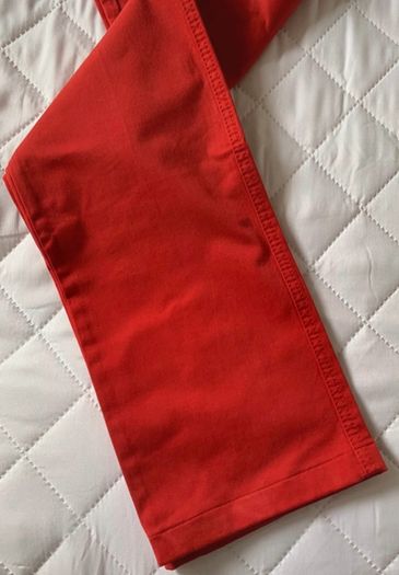 Massimo Dutti Classy red straight leg trousers