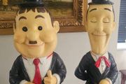 Laurel and  Hardy' toilet roll holders