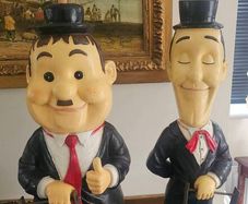 Laurel and  Hardy' toilet roll holders