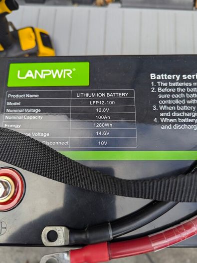 LANPWR 12V 100Ah LiFePO4 Battery with 4000+ Deep Cycles