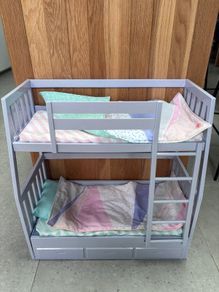 Our Generation doll bunk beds with bedding