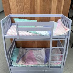 Our Generation doll bunk beds with bedding