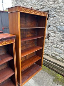 Sheraton style tall bookcase