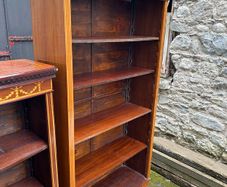 Sheraton style tall bookcase