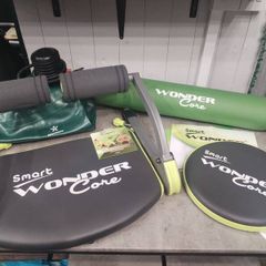Complete Home sport Workout Bundle. Wonder Core Set, Twist Board, Fitness Ball, Exercise yoga mat. Dumbells.