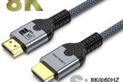 5m (8K) HDMI 2.1 Cable Copper Wire Core Cable 8K@60Hz HDR 4K@240/160/144/120/60Hz UHD Ultra High Definition Video Cable for Laptop TV