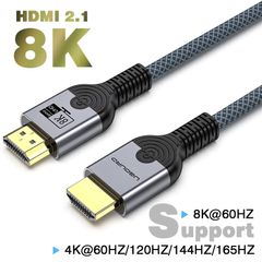 5m (8K) HDMI 2.1 Cable Copper Wire Core Cable 8K@60Hz HDR 4K@240/160/144/120/60Hz UHD Ultra High Definition Video Cable for Laptop TV