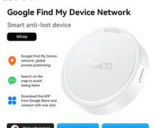 HOCO E96A GPS Smart Tracker Tag Bluetooth Locator Anti-Lost Device Keys Pet Elderly Kids Finder Work with Android Google Find My