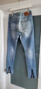 BERSHKA Ripped Skinny Jeans Sz 10UK