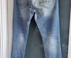 BERSHKA Ripped Skinny Jeans Sz 10UK