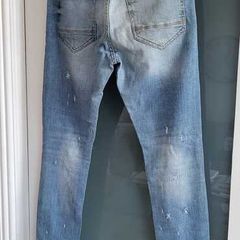 BERSHKA Ripped Skinny Jeans Sz 10UK