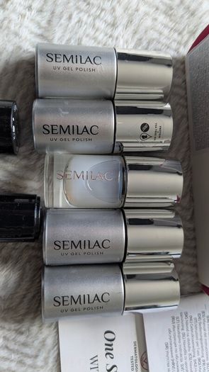 Semilac UV LED LAMP 12w with 5 Gel polishes,