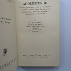 Adolescence: Its Social Psychology: With the Introduction to Recent Findings From the Field of Anthropology, Physiometrics and Sociometry
