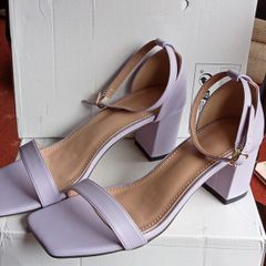 "Boohoo", Ladies lilac low block sandals,size 6.5/40 brand new