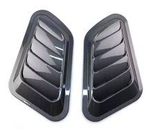 Universal Carbon Fiber Car Van Decorative Cell Air Flow Intake Hood Scoop Bonnet Vent Cover Stickers Decoration Styling