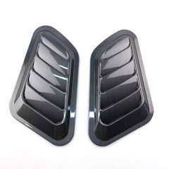 Universal Carbon Fiber Car Van Decorative Cell Air Flow Intake Hood Scoop Bonnet Vent Cover Stickers Decoration Styling