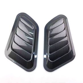 Universal Carbon Fiber Car Van Decorative Cell Air Flow Intake Hood Scoop Bonnet Vent Cover Stickers Decoration Styling