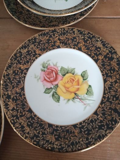 ,5 vintage china trios imperial china