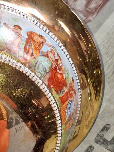Beautiful Old Large Italian Porcelain Bowl Hand made in Italy Florentine, Very rare to get in this condition, no chips or cracks, Postage Available or Collection