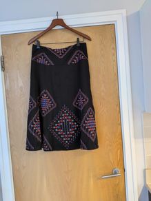 Monsoon  Black Lined  Skirt. S.12.  B.N.W.T (Paper Missing).