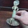 Vintage Lady and Dog made of shells Image 3