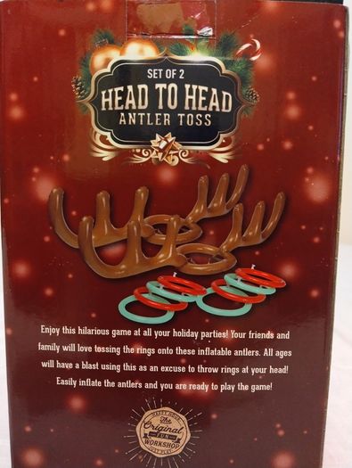 Head to Head Inflatable Reindeer Antler Toss Game NEW IN BOX