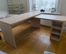 Italian-made L-shaped corner office desk