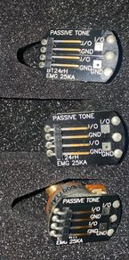 Emg 25k passive tone Pot SOLDERLESS replacement potentiometer brand new