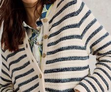 White Stuff Blue Belle Stitchy Cardigan