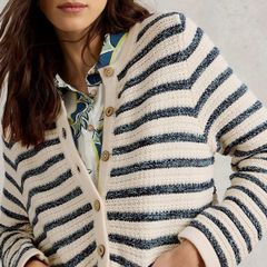 White Stuff Blue Belle Stitchy Cardigan