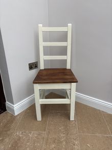 Six Solid Wood Vintage Chairs
