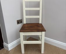 Six Solid Wood Vintage Chairs