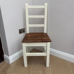Six Solid Wood Vintage Chairs