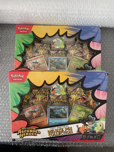 Pokemon Ascended Heros Mega Evolution Deluxe Pin Collection x2