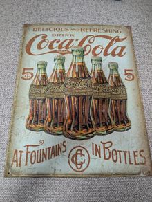 Coca-Cola Vintage Style Delicious & Refreshing Metal Sign