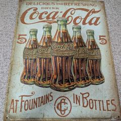 Coca-Cola Vintage Style Delicious & Refreshing Metal Sign