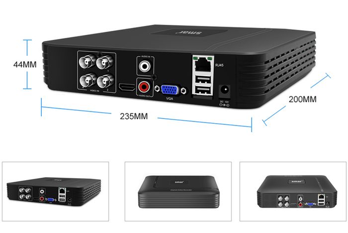 4CH CCTV System 1080P AHD Camera Kit 5 in 1 Video Recorder Surveillance System Outdoor Security Camera Email Alarm