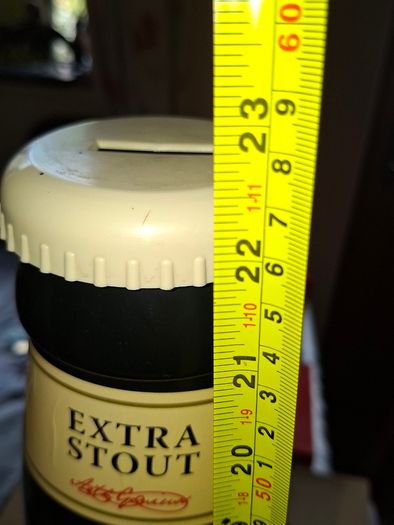 Giant Plastic Classic Guinness Extra Stout Bottle Geniuss Beer Bottle money box or Tips Bottle,