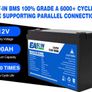 EASUN LiFePo4 Battery 100AH  Lithium Solar Portable Battery 12V Built-in BMS Grade A 6000 Cycle Solar Camping PL STOCK  12V 100Ah LiFePo4 Battery Pack Lithium Batteries Built-in BMS For Solar Boat RV Electric Vehicle   Compared with traditional lead-acid Image 2