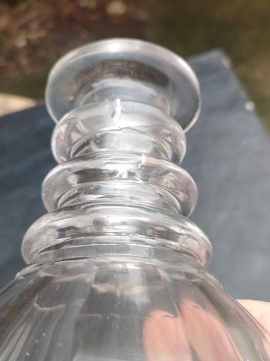 A Pair Georgian lead glass hand blown decanters