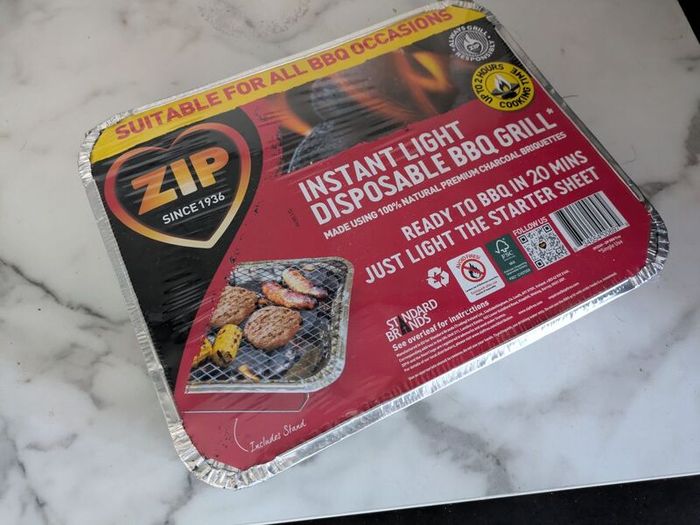 Instant disposable BBQ grill